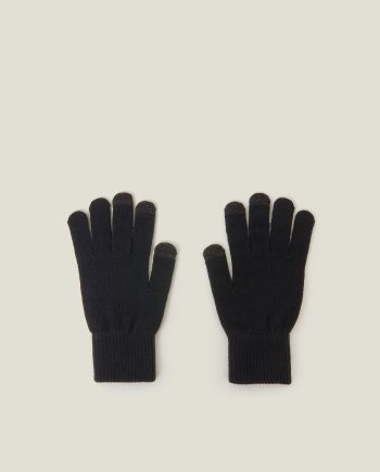 LONG CUFF TOUCHSCREEN GLOVES BLACK