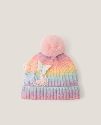 Butterfly Ombré Beanie Hat Multi