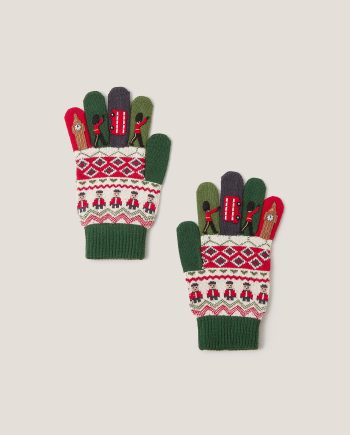 London knit gloves multi