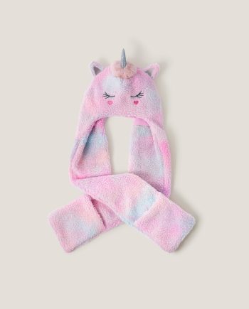 Unicorn 3-in-1 hat scarf multi
