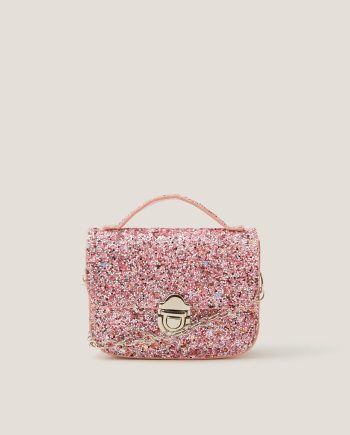 Mini glitter satchel bag