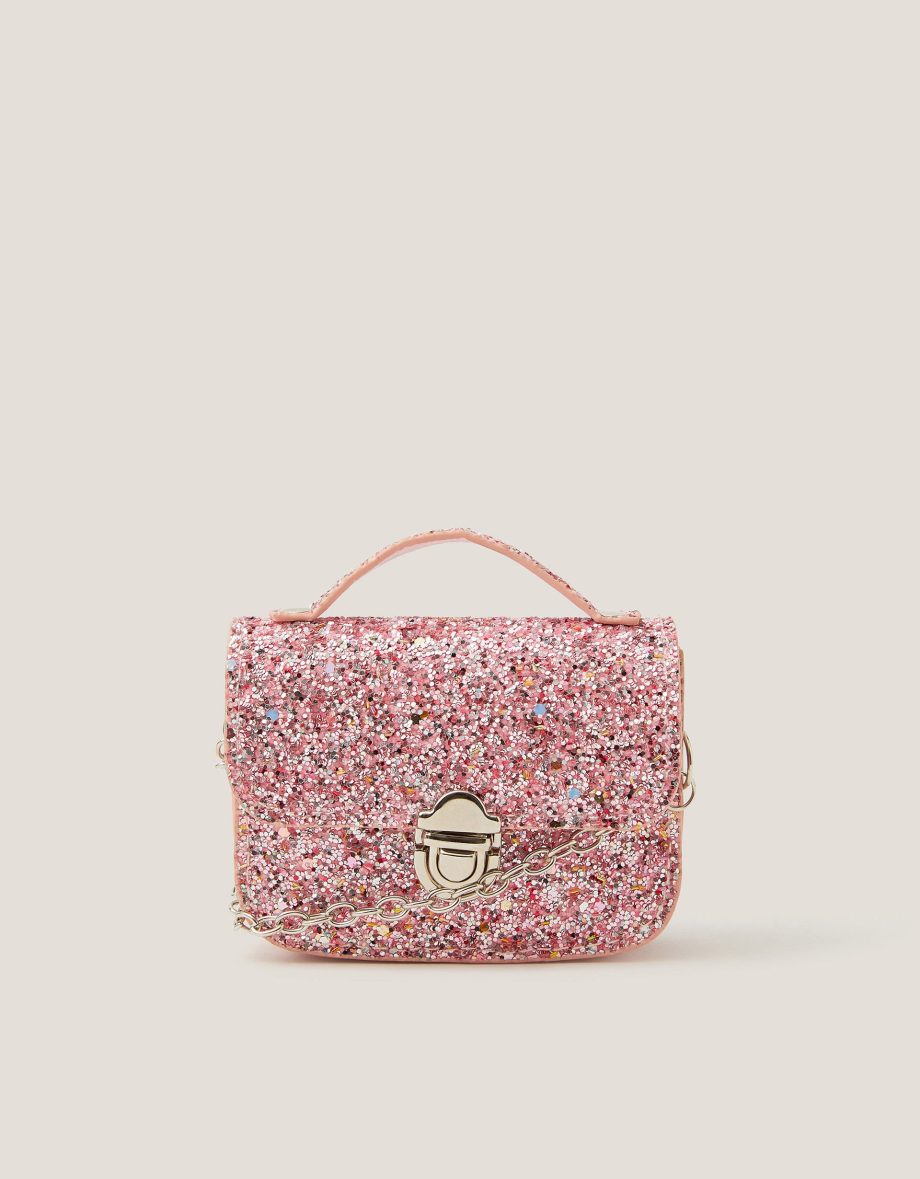 Mini glitter satchel bag