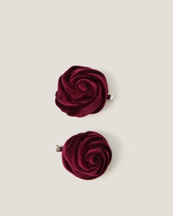 2-pack velvet rose hair clips