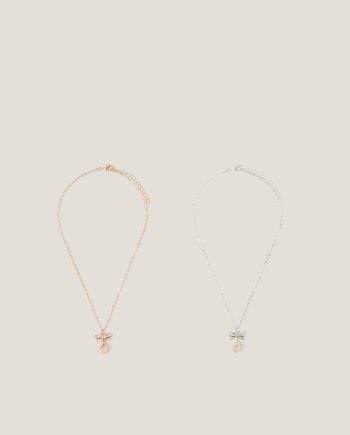 2-pack bow necklaces