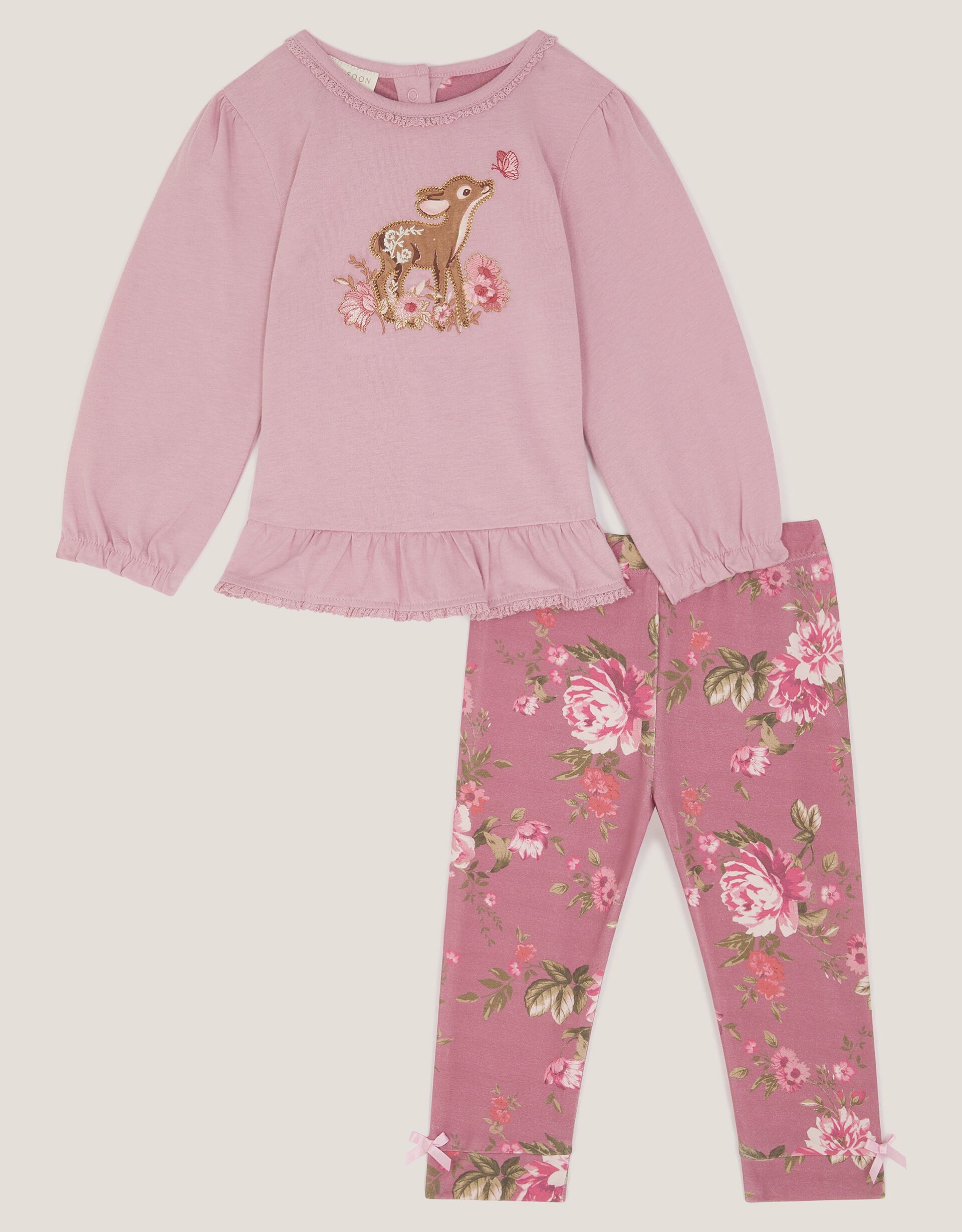 Baby felicity floral top leggings set pink Monsoon Accessorize