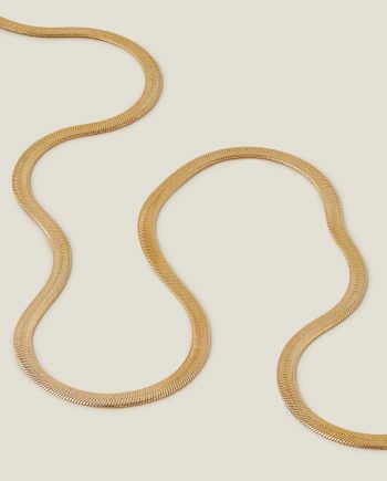 14CT GOLD-PLATED OMEGA CHAIN NECKLACE GOLD