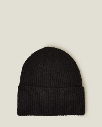 SOHO KNIT BEANIE HAT BLACK
