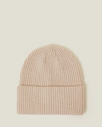 SOHO KNIT BEANIE HAT NATURAL