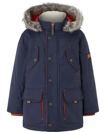 Boys Parka Coat with Hood Blue
