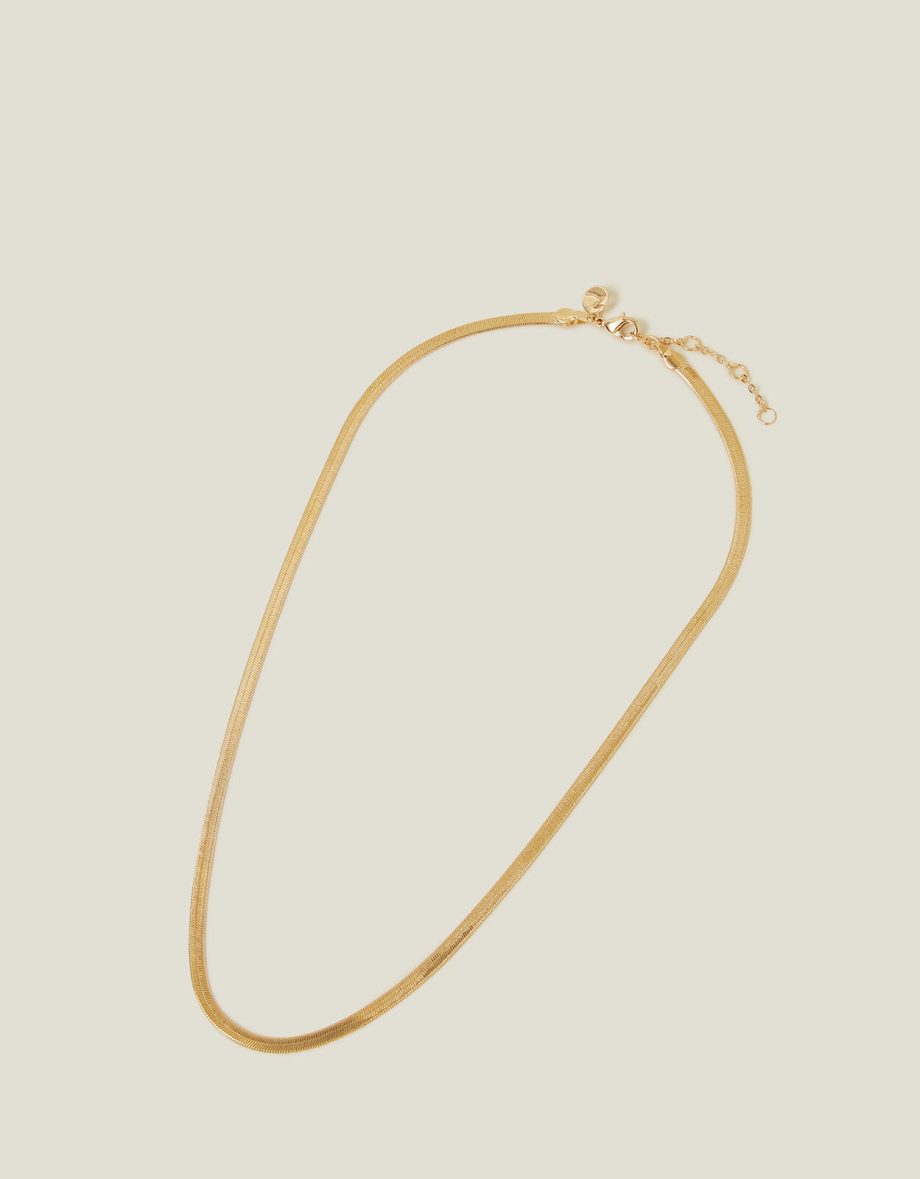 14CT GOLD-PLATED OMEGA CHAIN NECKLACE GOLD