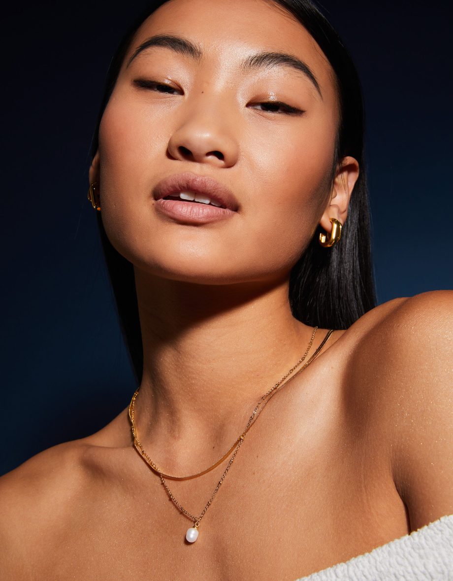 14CT GOLD-PLATED OMEGA CHAIN NECKLACE GOLD