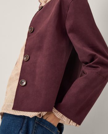 Rowan suedette jacket brown