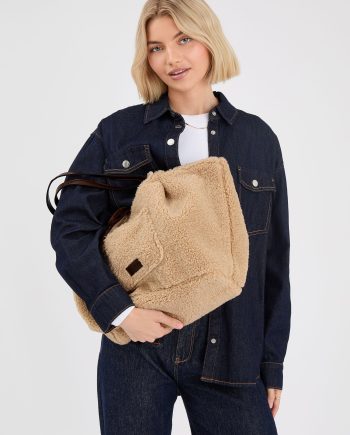 REVERSIBLE BORG SHOULDER BAG