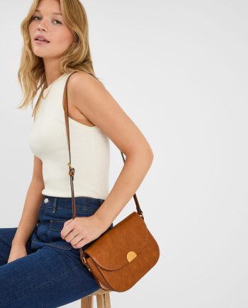 Boxy Crossbody Bag Tan
