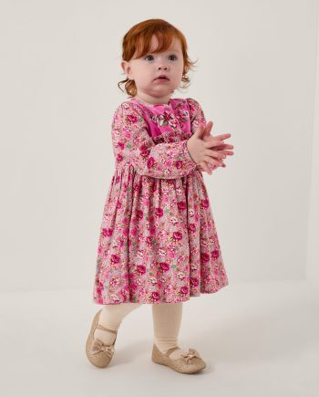 Baby Floral Long Sleeve Dress Pink