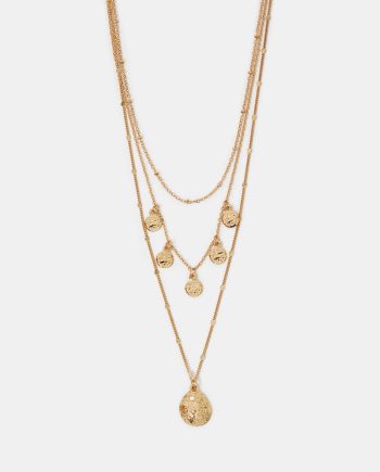 TRIPLE LAYERED DISC NECKLACE