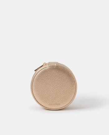 Round Metallic Jewellery Box