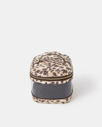 Mini Cheetah Print Make Up Bag