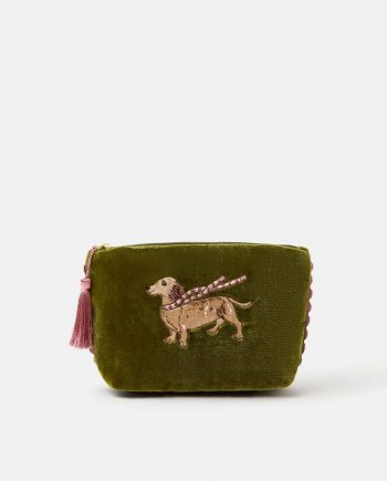 Sausage Dog Velvet Purse