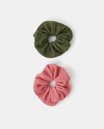 2-Pack Large Texture Hair Scrunchies
