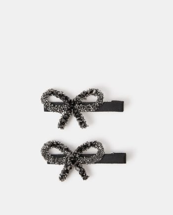 2-PACK SPARKLE BOW HAIR CLIPS