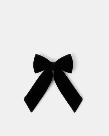 VELVET BOW BARRETTE HAIR CLIP