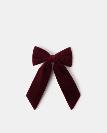 Velvet Bow Barrette Hair Clip