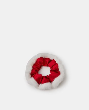 Fluffy Santa Hair Scrunchie