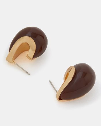 RESIN CURVE TEARDROP EARRINGS