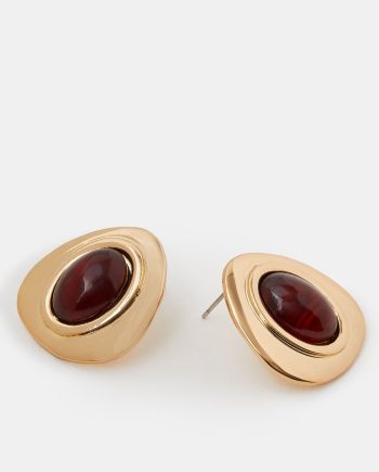 Statement Resin Stone Stud Earrings