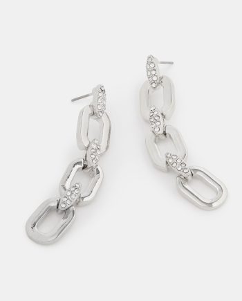 DIAMANTÉ CHAIN LINK DROP EARRINGS