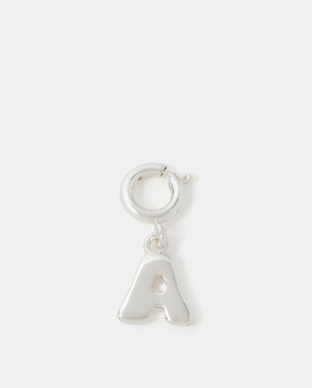 BUBBLE INITIAL JEWELLERY CHARM SILVER