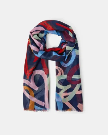 Lightweight Heart Print Scarf