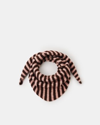 STRIPE KNITTED TRIANGLE SCARF