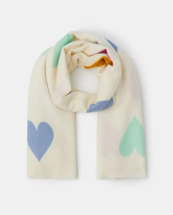 Heart Print Blanket Scarf