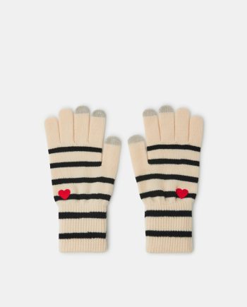 HEART STRIPE TOUCH SCREEN GLOVES