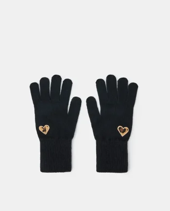 Leopard Heart Touch Screen Gloves