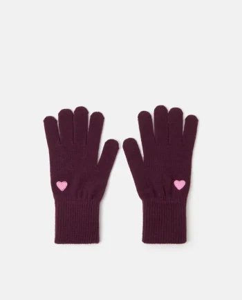 Plain Heart Touch Screen Gloves