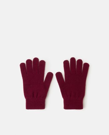 PLAIN TOUCH SCREEN GLOVES RED