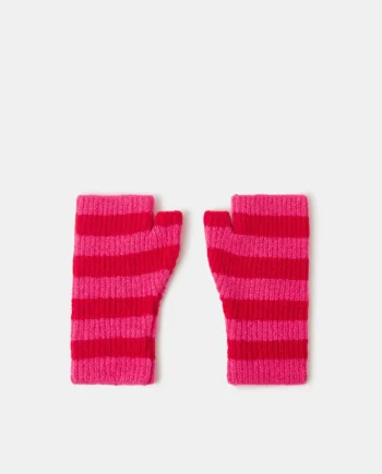 Stripe Knit Wrist Warmers