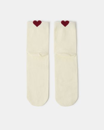 3D Heart Print Socks