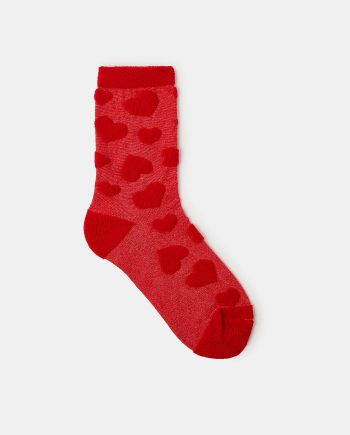 Textured Heart Socks