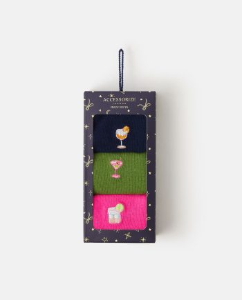 3-Pack Cocktail Socks Gift Box
