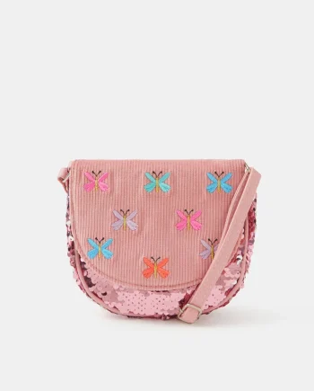 Girls Sequin Butterfly Crossbody Bag