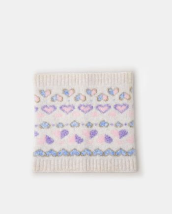 GIRLS HEART FAIR ISLE SNOOD MULTI
