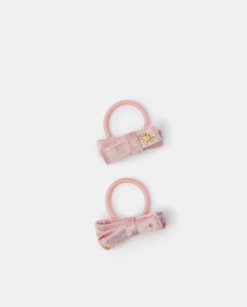 2-PACK GIRLS VELVET BOW HAIR BANDS
