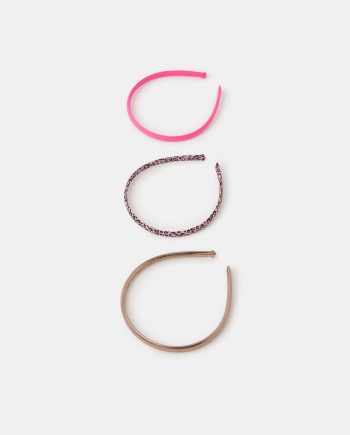 3-PACK GIRLS LEOPARD PRINT HEADBANDS