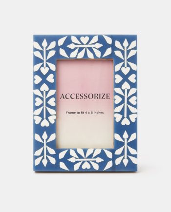 FLORAL RESIN PHOTO FRAME 4 X 6