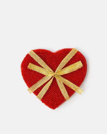 2-Pack Beaded Heart Coasters