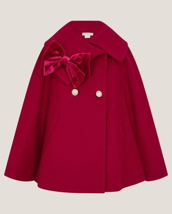 Velvet Bow Cape Red